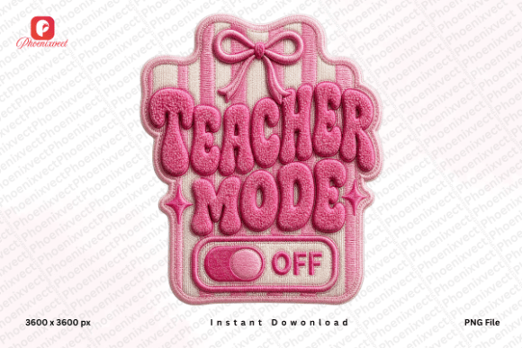 Chenille Stripe Bow Summer Teacher PNG: Elevating Classroom Creativity with Coquette Aesthetic Design