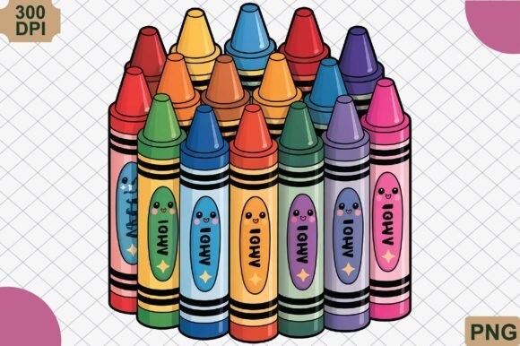 Colorful Crayons Set PNG for Creative Projects