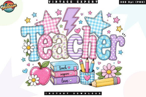 Coquette Teacher School Patchwork PNG: Integrating Pastel Aesthetics into Professional Creative Workflows