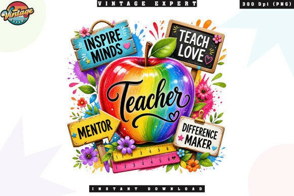 Inspirational Teacher Appreciation PNG for Creative Projects