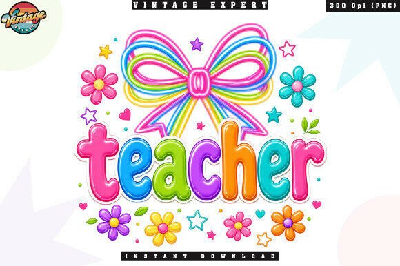 Rainbow Teacher Bow PNG: Design Evaluation and Usage Guide