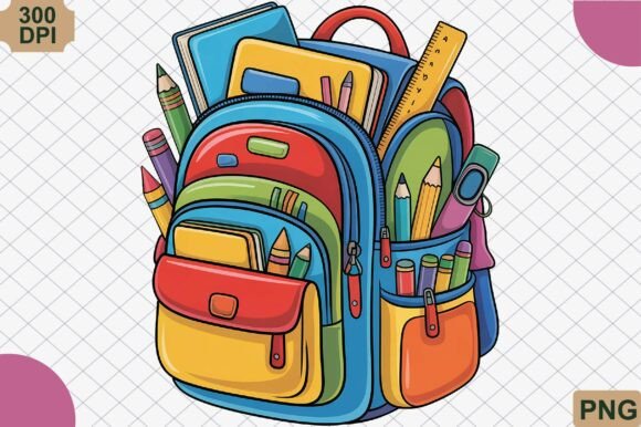 School Bag with Supplies PNG: The Digital Asset Powering Modern Back-to-School Creativity