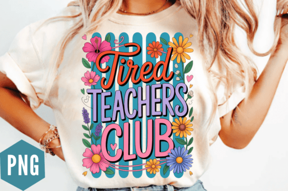 Striped Floral Teacher PNG Teachers Club: The Ultimate Digital Asset for Educators and Creators