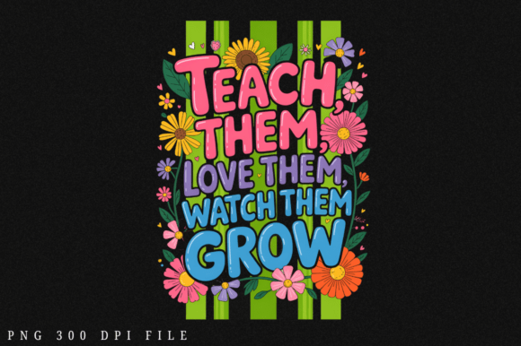 Striped Teacher PNG Floral Teacher PNG D: Elevating Educational Branding