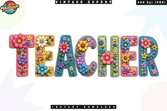 Teacher Floral Cute Aesthetic Flower PNG