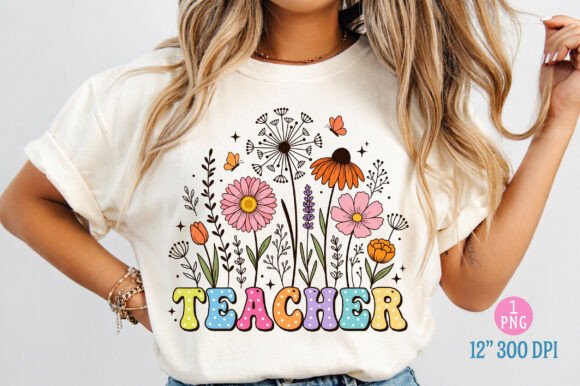 Teacher Floral PNG Design: A Versatile Asset for Educator Appreciation