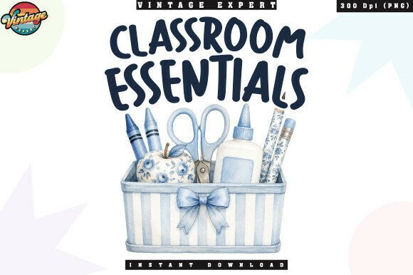 Teacher School Essentials Aesthetic PNG: Bringing Soft Pastel Charm to Your Classroom and Crafts